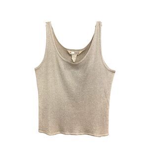 Melrose Vtg Metallic Top Shell Womens Sleeveless Glitter Sparkle Sz M USA Made